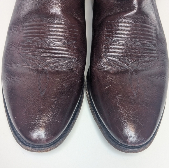 Dan Post western boots oxblood black cherry men's size 9.5 EW - Picture 4 of 9